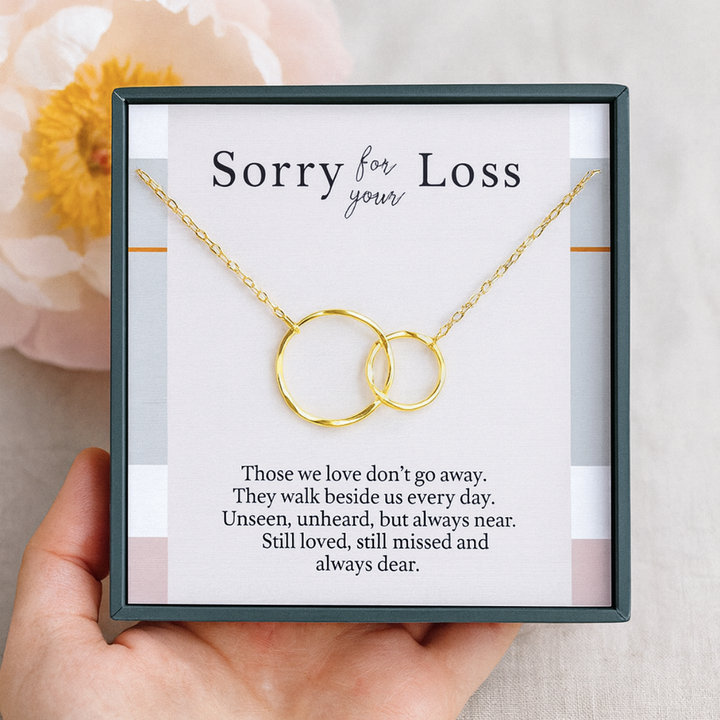 Eternity Circles Gold Vermeil Necklace - Sorry for Your Loss