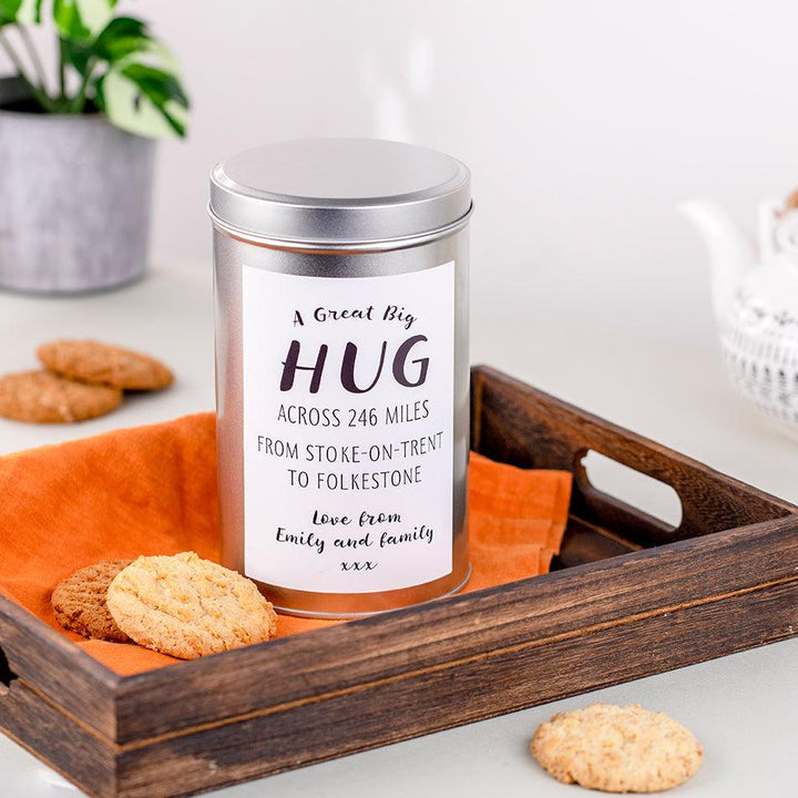 Hug Across the Miles Tin with a Dozen Biscuits