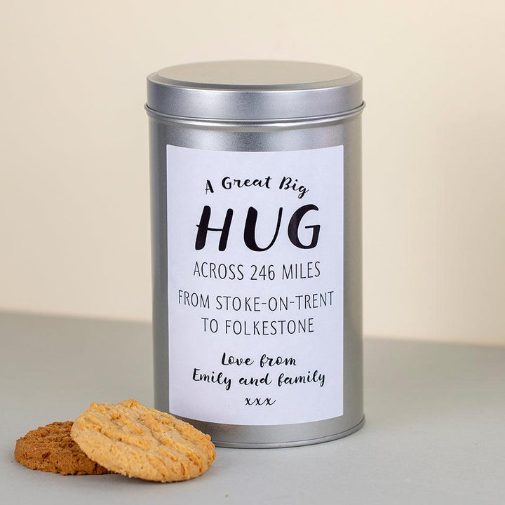 Hug Across the Miles Tin with a Dozen Biscuits