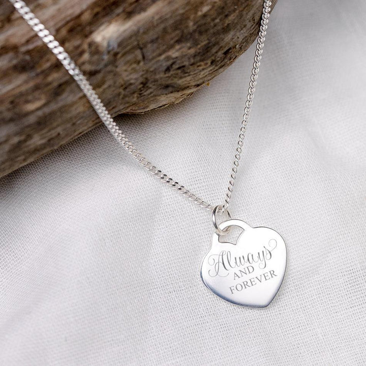 Personalised Always and Forever Heart Necklace