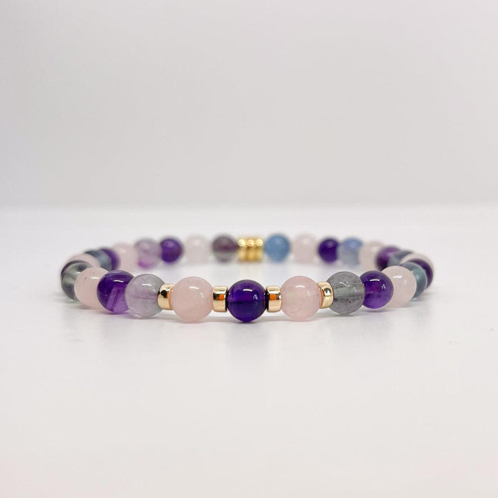 Calm & Balance Bracelet with Fluorite and Rose Quartz