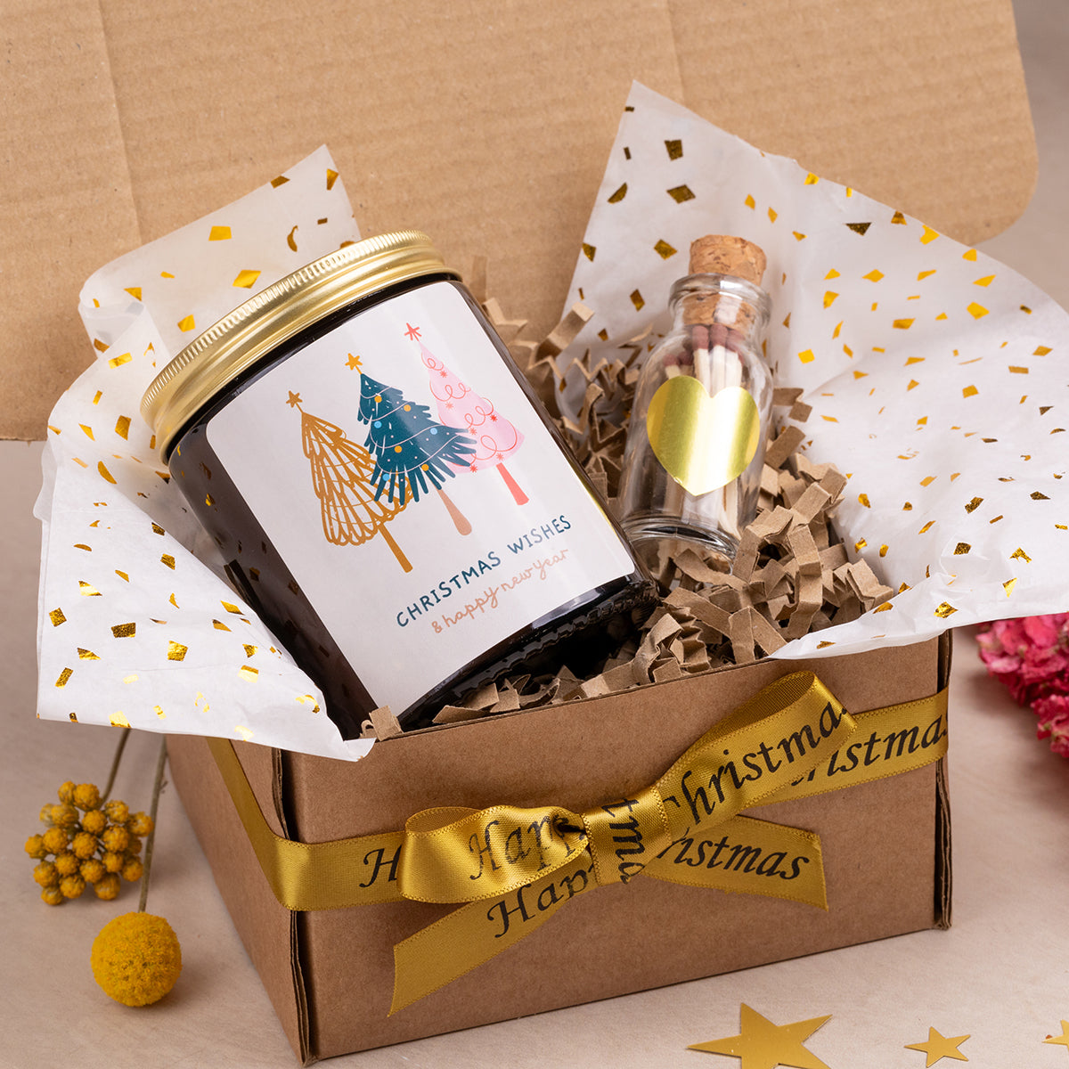 Christmas Wishes Gift Box with Matches at Smart Gift Co.