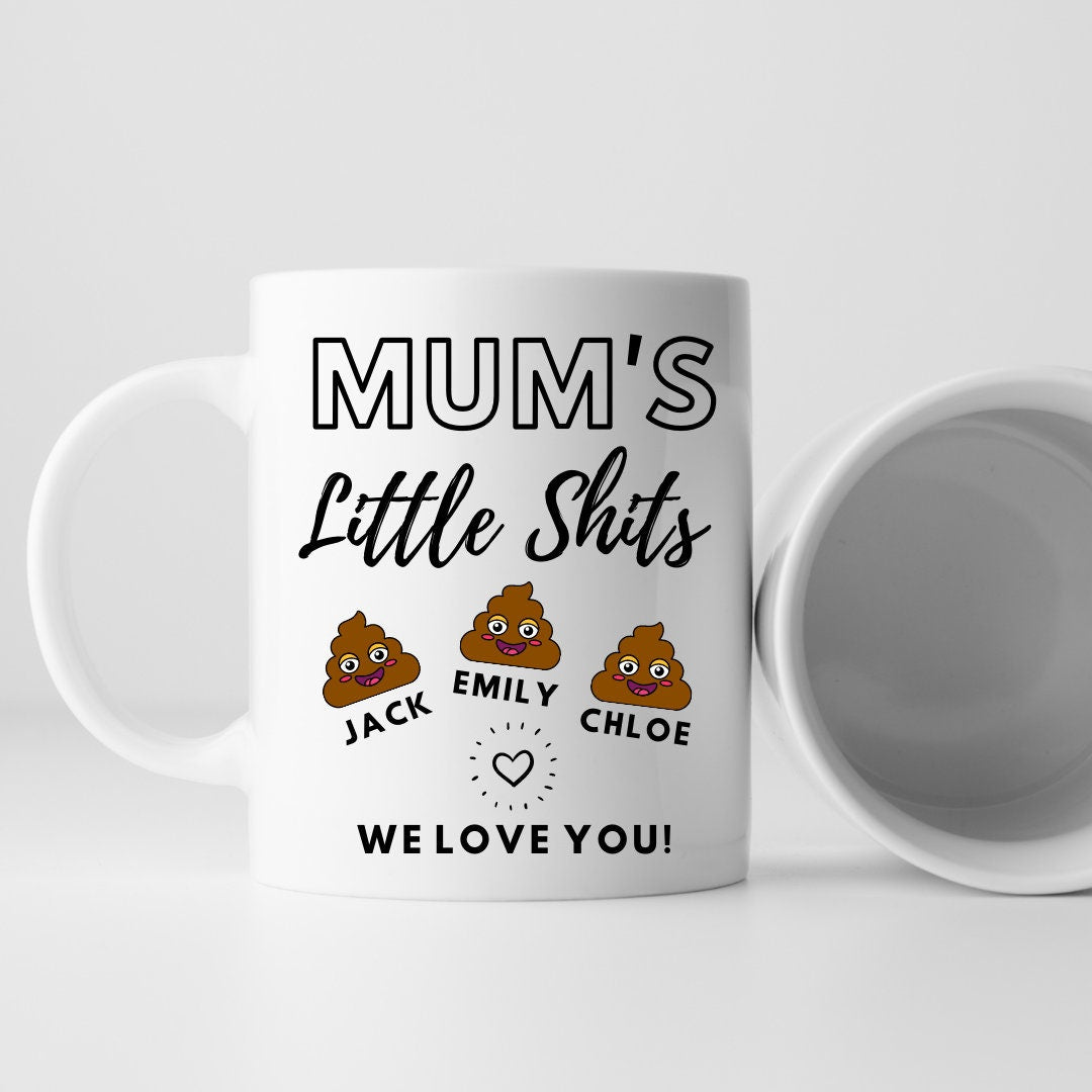 Personalised Mum's Little Shits Mug