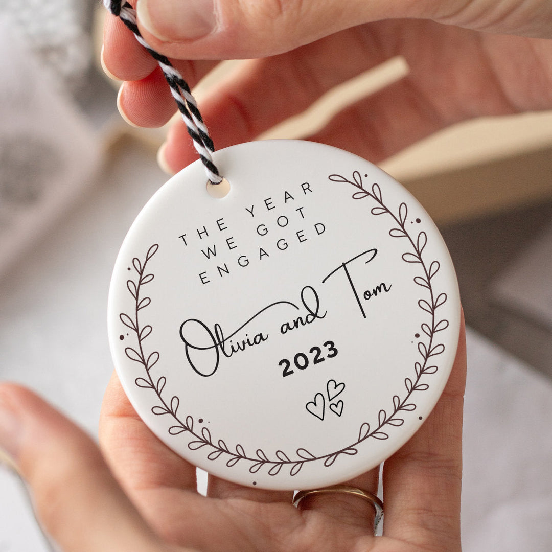 Personalised Engagement Ceramic Keepsake - Couple's Names