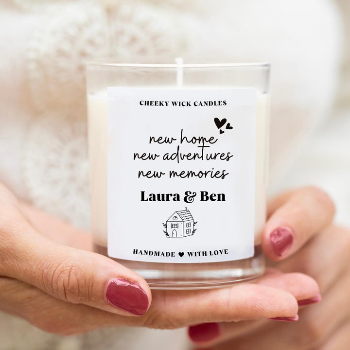 Personalised New Home New Adventures Candle Gift