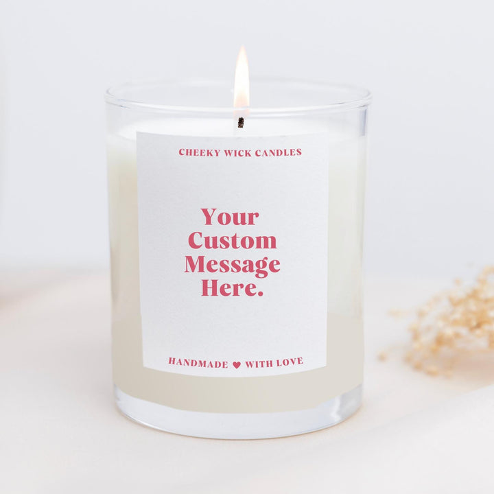 Custom Candle Message - Any wording up to 20 words