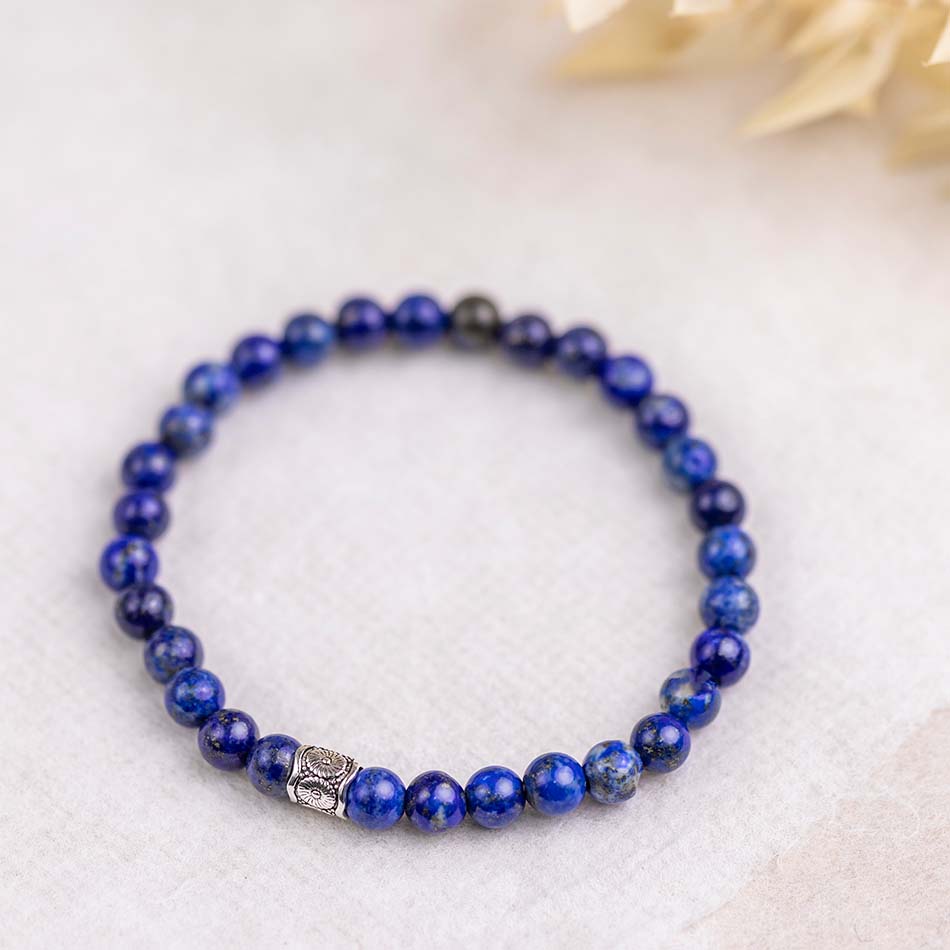 Lapis Lazuli Gemstone Bracelet 6mm - Djuna Studios