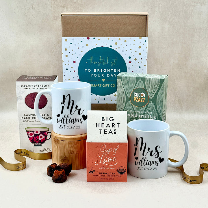 Mr and Mrs Personalised Mugs Hamper