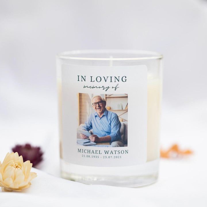 Personalised In Loving Memory Custom Photo Candle