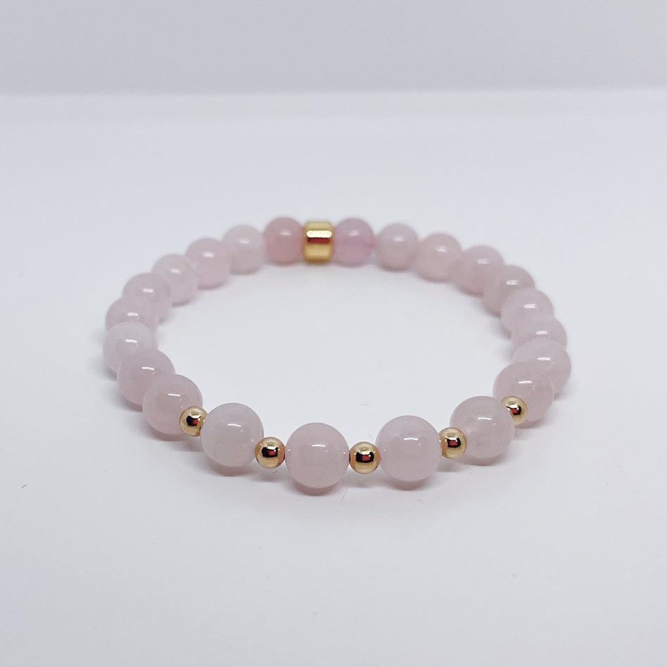 Rose Quartz Gemstone Bracelet 8mm