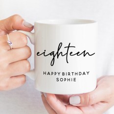 Hampers and Gifts to the UK - Send the Personalised Birthday Mug - Eighteen