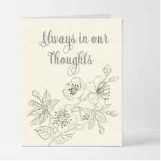 Hampers and Gifts to the UK - Send the Always in Our Thoughts Sympathy Card 