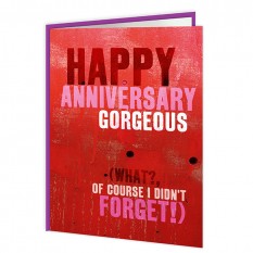 Hampers and Gifts to the UK - Send the Happy Anniversary Gorgeous Card 