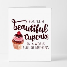 Hampers and Gifts to the UK - Send the Beautiful Cupcake Thank You Card