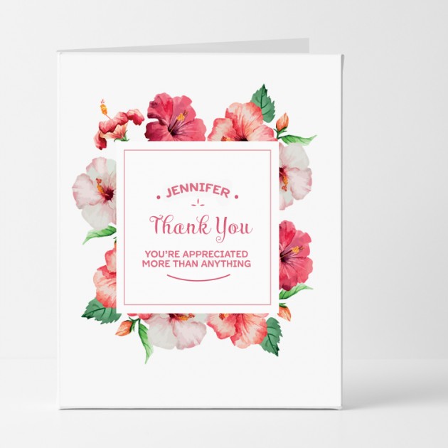 Hampers and Gifts to the UK - Send the Personalised Floral You're Appreciated Card