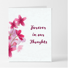Hampers and Gifts to the UK - Send the Forever in Our Thoughts Sympathy Card 