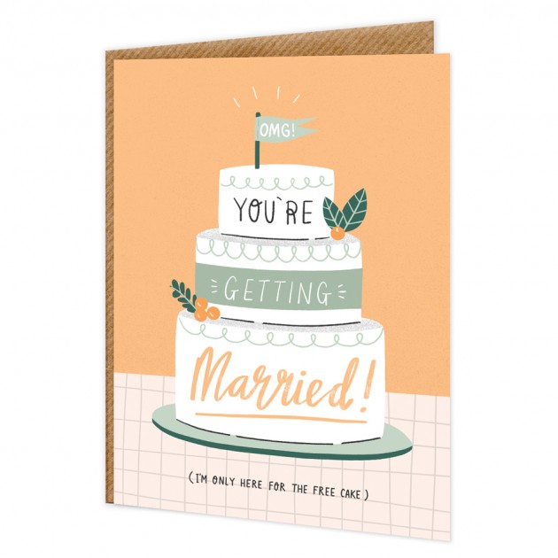 Hampers and Gifts to the UK - Send the OMG! You're Getting Married! Wedding Card 