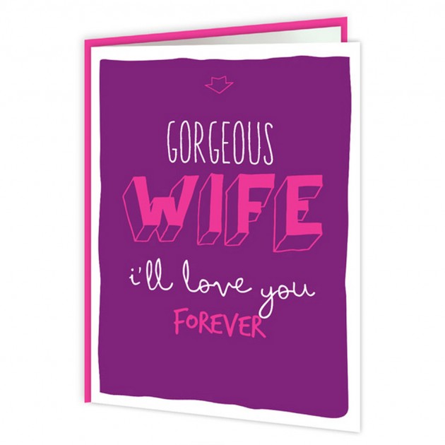 Hampers and Gifts to the UK - Send the Gorgeous Wife Anniversary Card 