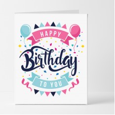 Hampers and Gifts to the UK - Send the Jazzy Celebration Birthday Card