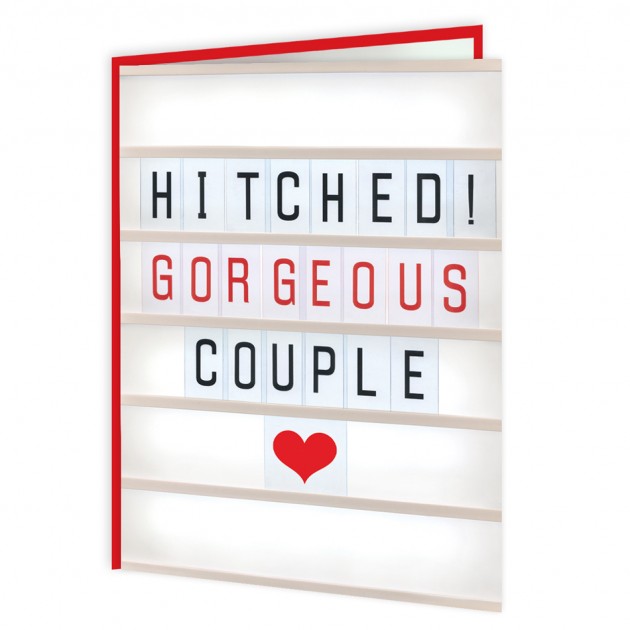 Hampers and Gifts to the UK - Send the Hitched! Gorgeous Couple Wedding Card