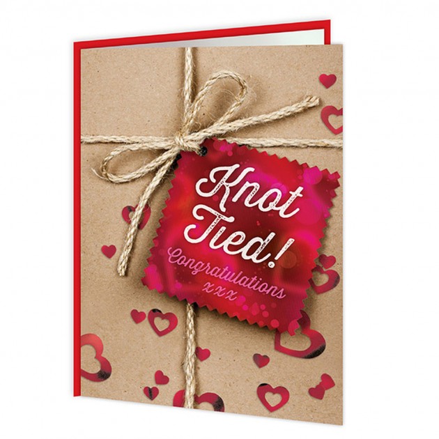 Hampers and Gifts to the UK - Send the Knot Tied! Congratulations  Wedding Card 