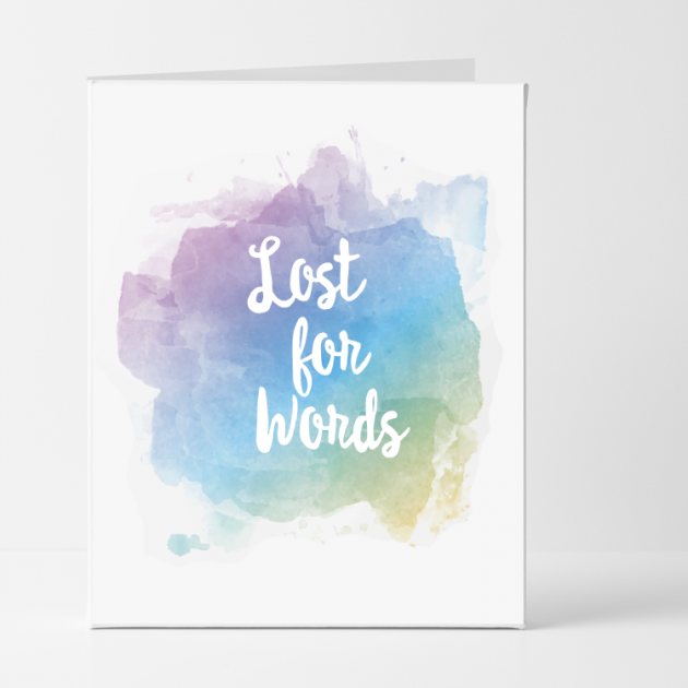 Hampers and Gifts to the UK - Send the Lost for Words Sympathy Card 