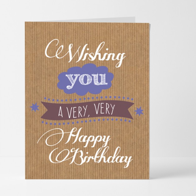 Hampers and Gifts to the UK - Send the Very Very Happy Birthday Card