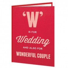 Hampers and Gifts to the UK - Send the W Is For Wedding Card 