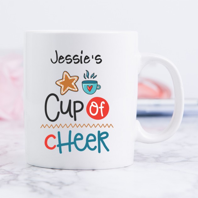 Hampers and Gifts to the UK - Send the Personalised Cup of Cheer Christmas Mug