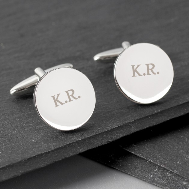 Hampers and Gifts to the UK - Send the Engraved Classic Round Cufflinks