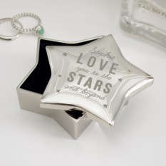 Hampers and Gifts to the UK - Send the Engraved Love You to the Stars Trinket Box