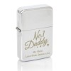 Hampers and Gifts to the UK - Send the Engraved No.1 Daddy Silver Lighter