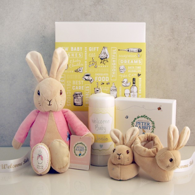 Hampers and Gifts to the UK - Send the Flopsy Bunny Welcome Baby Gift Set