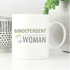 Hampers and Gifts to the UK - Send the Gin-depent Woman Mug 