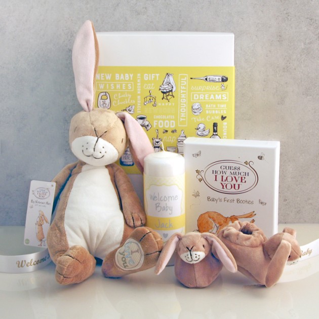 Hampers and Gifts to the UK - Send the Guess How Much I Love You Welcome Baby Gift Set