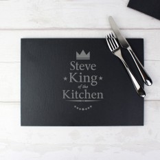 Hampers and Gifts to the UK - Send the Personalised King of the Kitchen Slate Board