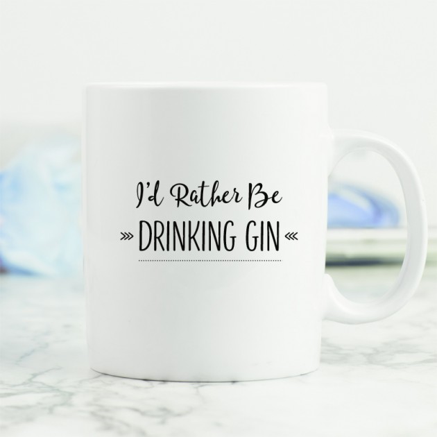 Hampers and Gifts to the UK - Send the I'd Rather Be ... Drinking Gin Mug 