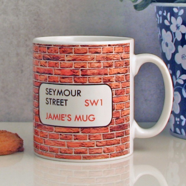 Hampers and Gifts to the UK - Send the Personalised Street Name Mug