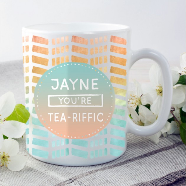 Hampers and Gifts to the UK - Send the Personalised You're Tea-rrific Mug
