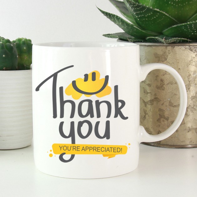 Hampers and Gifts to the UK - Send the Thank You You're Appreciated Mug