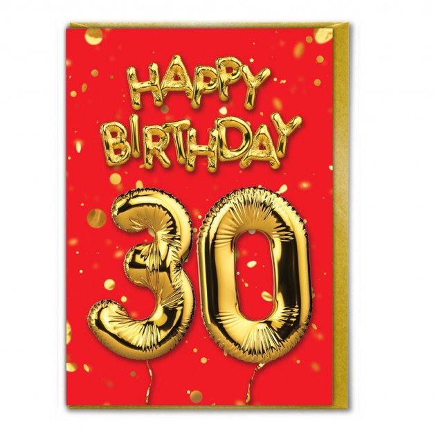 Hampers and Gifts to the UK - Send the Happy Birthday 30 Card