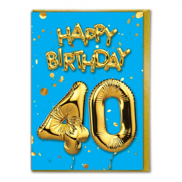 Hampers and Gifts to the UK - Send the Happy Birthday 40 Card