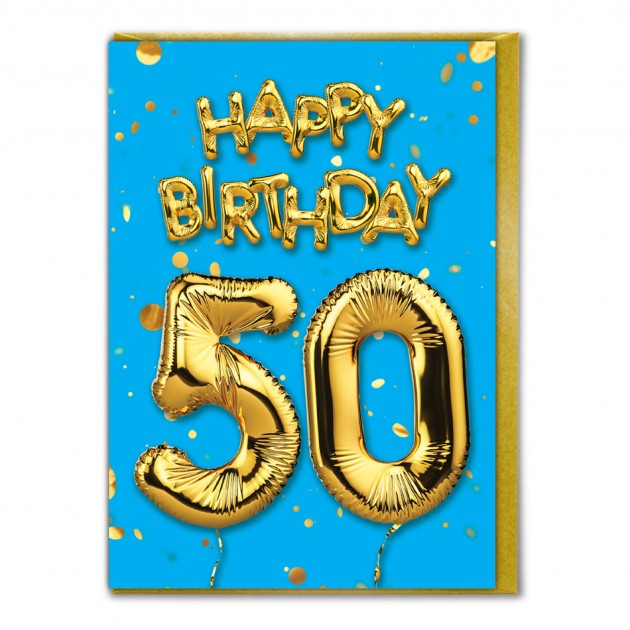Hampers and Gifts to the UK - Send the Happy Birthday 50 Card