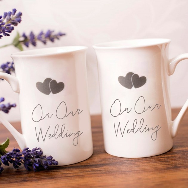 Hampers and Gifts to the UK - Send the On Our Wedding Day Mug Set 