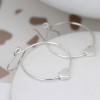 Hampers and Gifts to the UK - Send the Sterling Silver Circle and Heart Drop Earrings