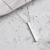 Hampers and Gifts to the UK - Send the Personalised 3D Bar Necklace