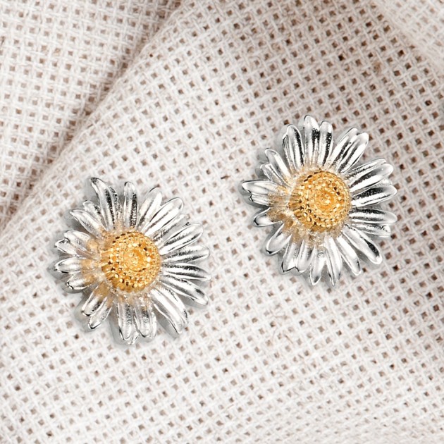 Hampers and Gifts to the UK - Send the  Sterling Silver Daisy Stud Earrings