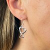 Hampers and Gifts to the UK - Send the Sterling Silver Layered Heart Earrings