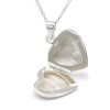 Hampers and Gifts to the UK - Send the Personalised Sterling Silver Brushed Heart Locket