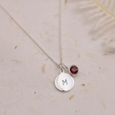 Hampers and Gifts to the UK - Send the Engraved January Birthstone Necklace